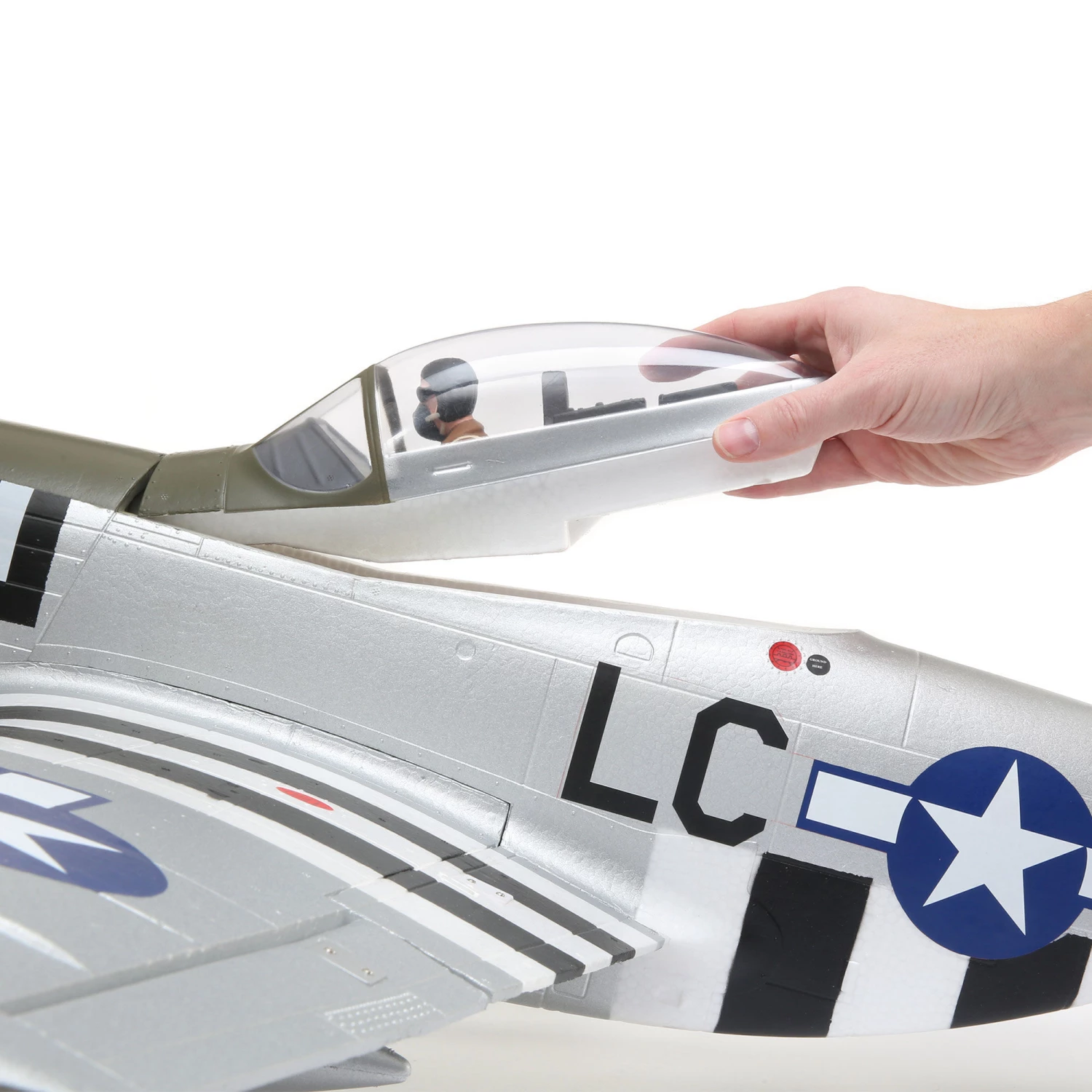 New ❤️ E-flite P-51D Mustang 1.2m BNF Basic with AS3X and SAFE Select 🤩 10 New ❤️ E-flite P-51D Mustang 1.2m BNF Basic with AS3X and SAFE Select 🤩 - Image 10