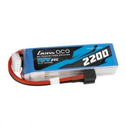 Flash Sale 🎉 Gens Ace 11.1V 2200mAh 25C 3S LiPo Battery: EC3, Deans, XT60 ⭐