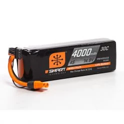 Flash Sale ✔️ Spektrum 14.8V 4000mAh 4S 30C Smart LiPo Battery: IC3 😀